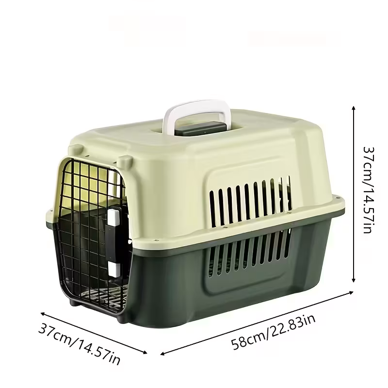 Pet Carrier small,4 colors have, with water bowl and Urinal screen,with metal door - Image 2