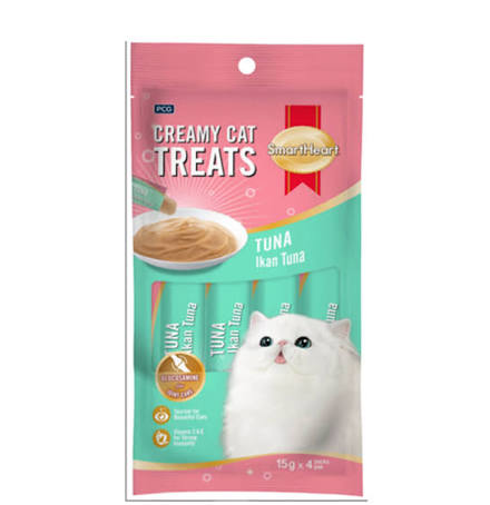 Smartheart creamy cat treats Tuna 15gx4