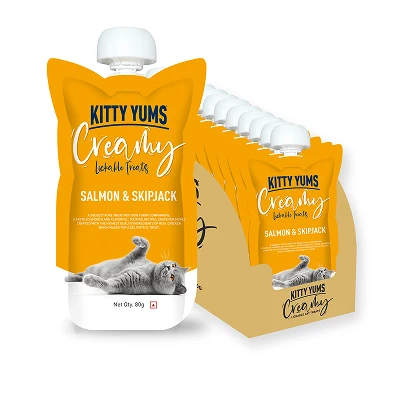 KITTY YU S Creamy Lickable Treats Salmon & Skipjack 80g
