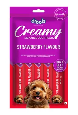 drools Creamy Lickable Dog Treats Strawberry Flavor 15g x 5